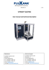 FLUXANA VITRIOX ELECTRIC User Manual And Technical Description