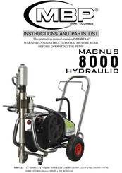 mbp MAGNUS 8000 HYDRAULIC Instructions And Parts List