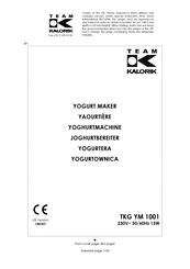 Team kalorik TKG YM 1001 Manual