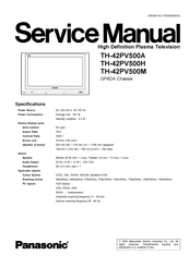 Panasonic TH-42PV500M Service Manual