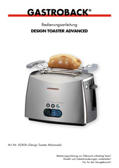 Gastroback Design Toaster Advanced Operating Instructions Manual