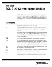 National Instruments SCC-CI20 User Manual