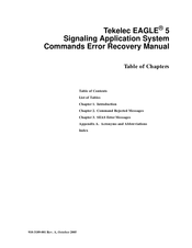 Tekelec EAGLE 5 Commands Error Recovery Manual