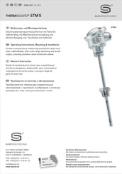 S+S Regeltechnik THERMASGARD ETM 5 Operating Instructions, Mounting & Installation