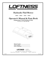 LOFTNESS 90MH Operator's Manual / Parts Book