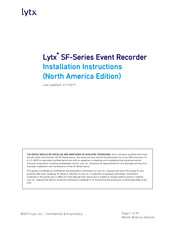 Lytx SF Series Installation Instructions Manual