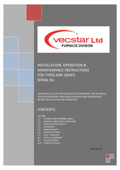 Vecstar MRF1 Installation, Operation & Maintenance Instructions Manual