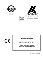 Addi-Data ADDINUM APCI-1500 Technical Description
