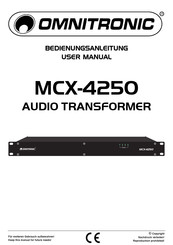 Omnitronic MCX-4250 User Manual