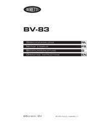 BORETTI BV-83 Operating Instructions Manual