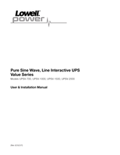 Lowell power Value Series User & Installation Manual