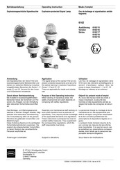 Stahl 6162/19 Operating	 Instruction