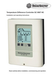 Solarbayer SC 0807 HE Installation And Operating Instructions Manual