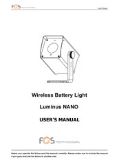 FOS Technologies Luminus NANO User Manual