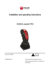 Muller Elektronik ISOBUS-Joystick PRO Installation And Operating Instructions Manual