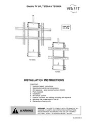 VENSET TS700A Installation Instructions Manual