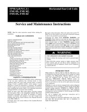 Tempstar FPMAN Service And Maintenance Instructions