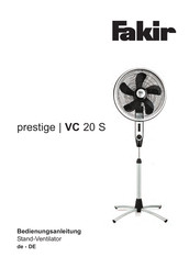 Fakir prestige VC 20 S Operating Instructions Manual