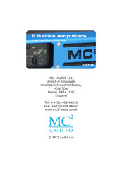 MC2 Audio E100 Instruction Manual