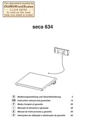 Seca 634 Instruction Manual And Guarantee