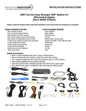 BrandMotion AVMS-3700v3 Installation Instructions Manual