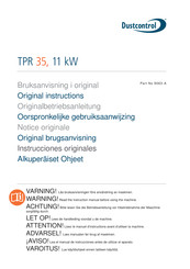 Dustcontrol TPR 40 Original Instructions Manual