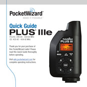 PocketWizard PLUS IIIe Quick Manual