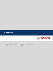 Bosch CAM 847 Maintenance Instructions Manual