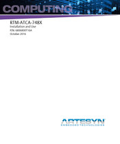 Artesyn RTM-ATCA-748X Series Installation And Use Manual