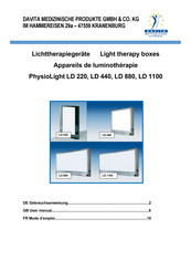 Davita PhysioLight LD 220 User Manual