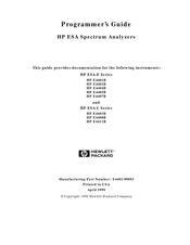 HP ESA-E Series Programmer's Manual