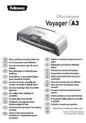 Fellowes Voyager A3 Instructions Manual
