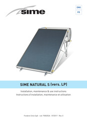 Sime NATURAL S Series Installation, Maintenance & Use Instructions