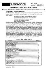 ADEMCO Alpha Console 5330 Installation Instructions Manual