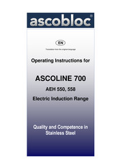 ascobloc ASCOLINE 700 AEH 2 Series Operating Instructions Manual