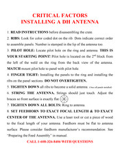 DH Antenna GIBRALTER GE-MINI Installation Instructions Manual