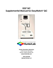 HunterLab EasyMatch QC Supplemental Manual