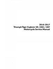 Triumph Tiger Explorer XR 2016 Service Manual