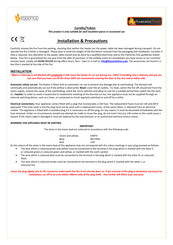 Flamerite Fires Corello Installation Precautions