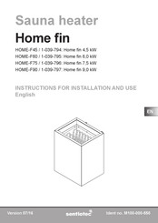 sentlotec HOME-F45 Instructions For Installation And Use Manual