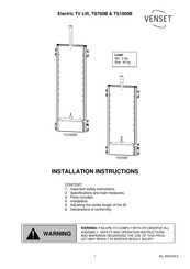 Venset TS1000B Installation Instructions Manual