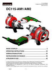 AXXAIR DC115-AM2 Operating Instructions Manual