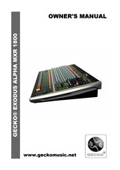 Gecko Exodus Alpha MXR 1800 Owner's Manual