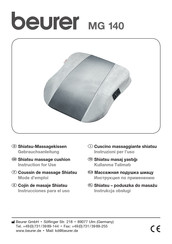 Beurer MG 140 Instructions For Use Manual