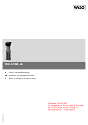 Wilo MVISE 2G Series Installation And Operating Instructions Manual