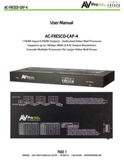 AVProEdge AC-FRESCO-CAP-4 User Manual