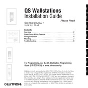 Lutron Electronics seeTouch QSWE-8BRL Installation Manual