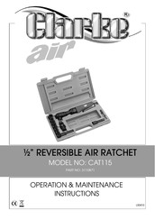 Clarke CAT115 Operation & Maintenance Instructions Manual