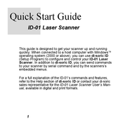 Di-soric ID-01 Quick Start Manual