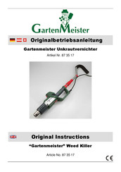 Garten Meister 87 35 17 Original Instructions Manual